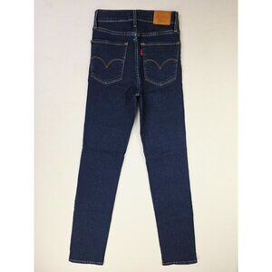 Levis Size 26X32 Womens 724 High Rise Straight Blue Denim Premium Logo Tag Jeans